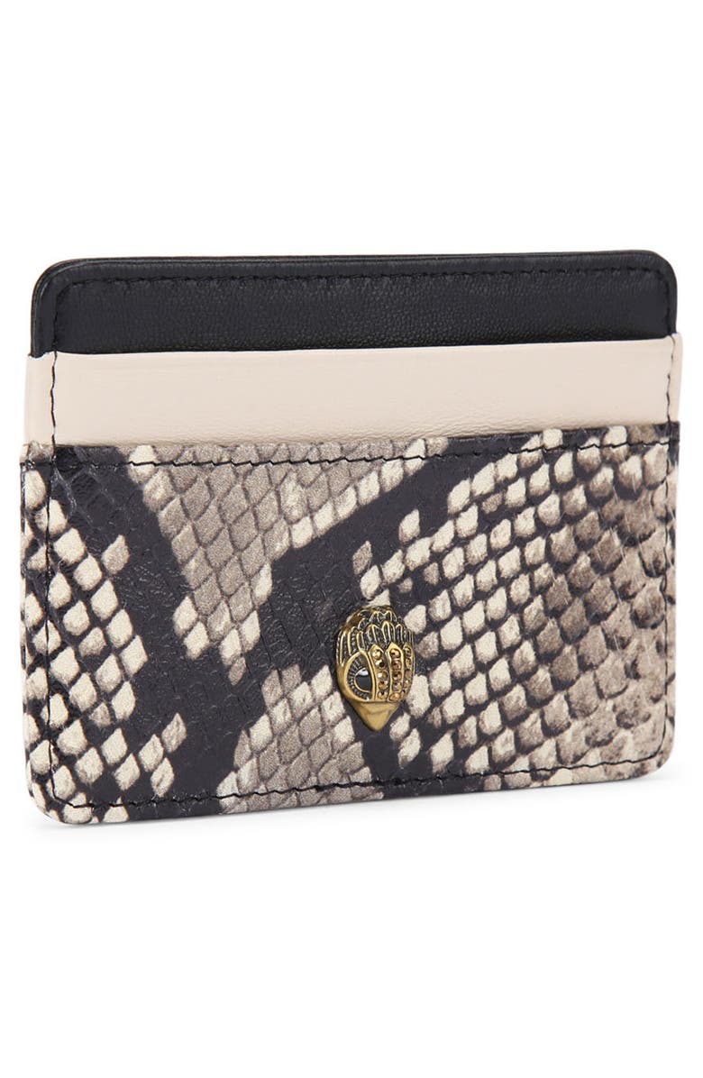 Kurt Geiger London Kensington Leather Card Holder, Alternate, color, Beige Multi