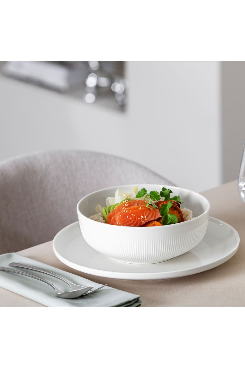 Afina Salad Bowl, Alternate, color, White