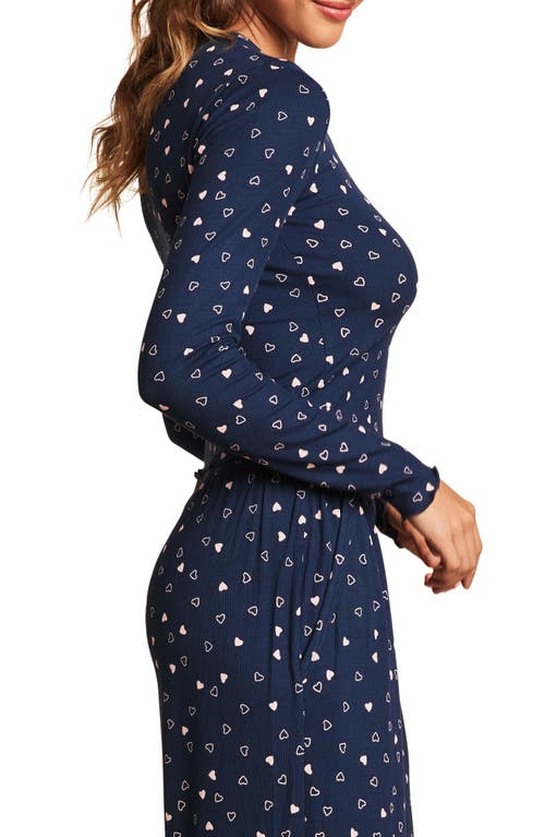 BAREFOOT DREAMS BAREFOOT DREAMS ULTRA SOFT RIB LETTUCE HEM CROP PAJAMA TOP