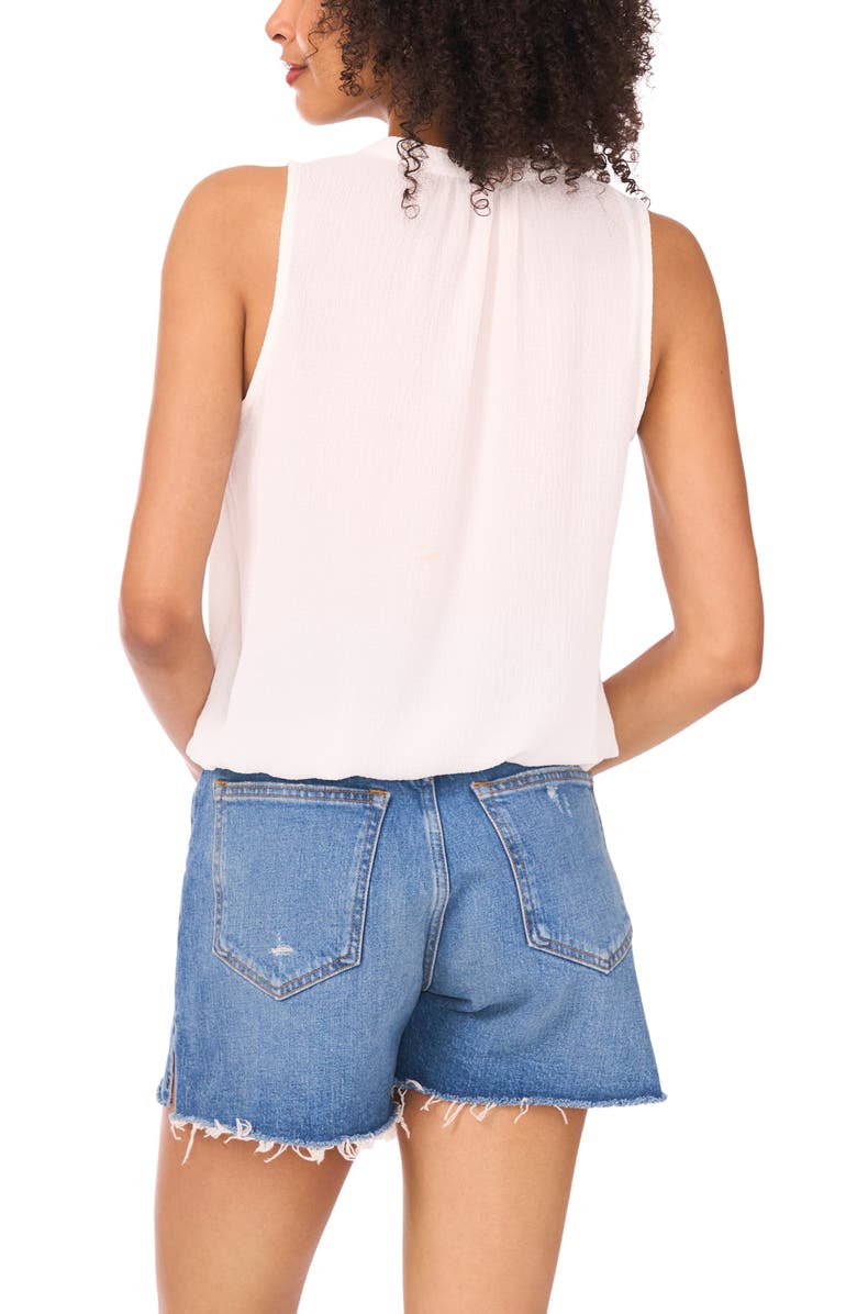 Vince Camuto Sleeveless Crepe Bubble Top, Alternate, color, New Ivory