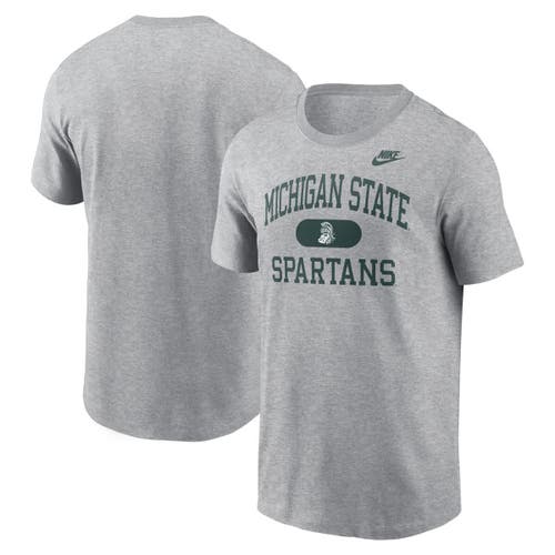 Nike Heather Gray Michigan State Spartans Legacy Alma Mater T-shirt In Gray