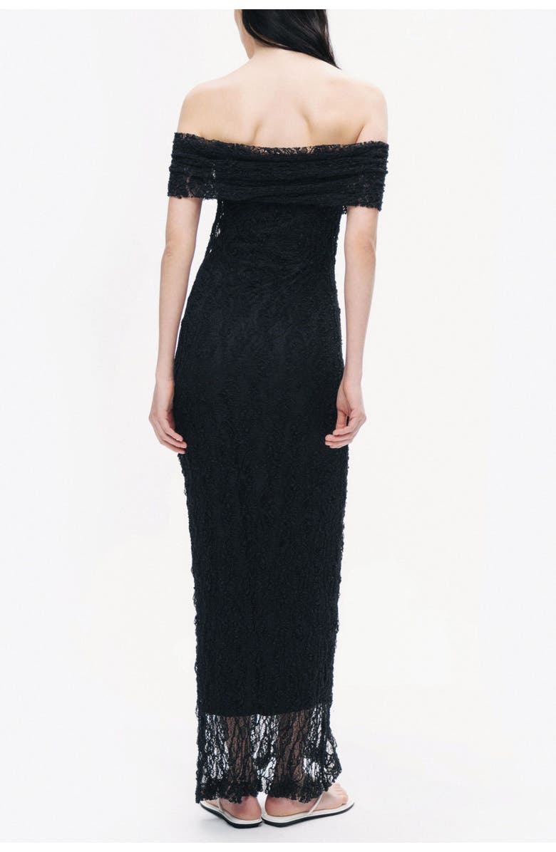 Nocturne Black Off-Shoulder Lace Maxi Dress, Alternate, color, 
