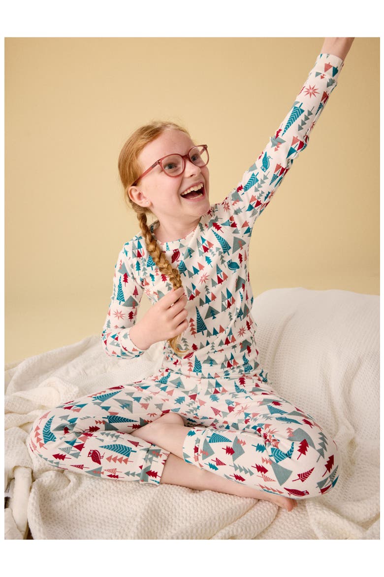 Goodnight Pajama Set, Alternate, color, Holiday Woodland Scene