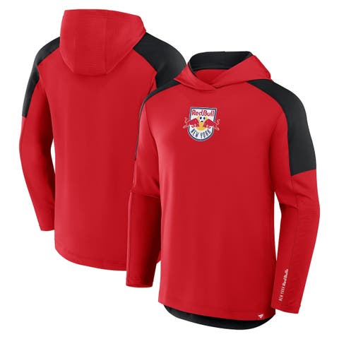 Men's Fanatics Red New York Red Bulls Red Card Transitional Pullover Hoodie