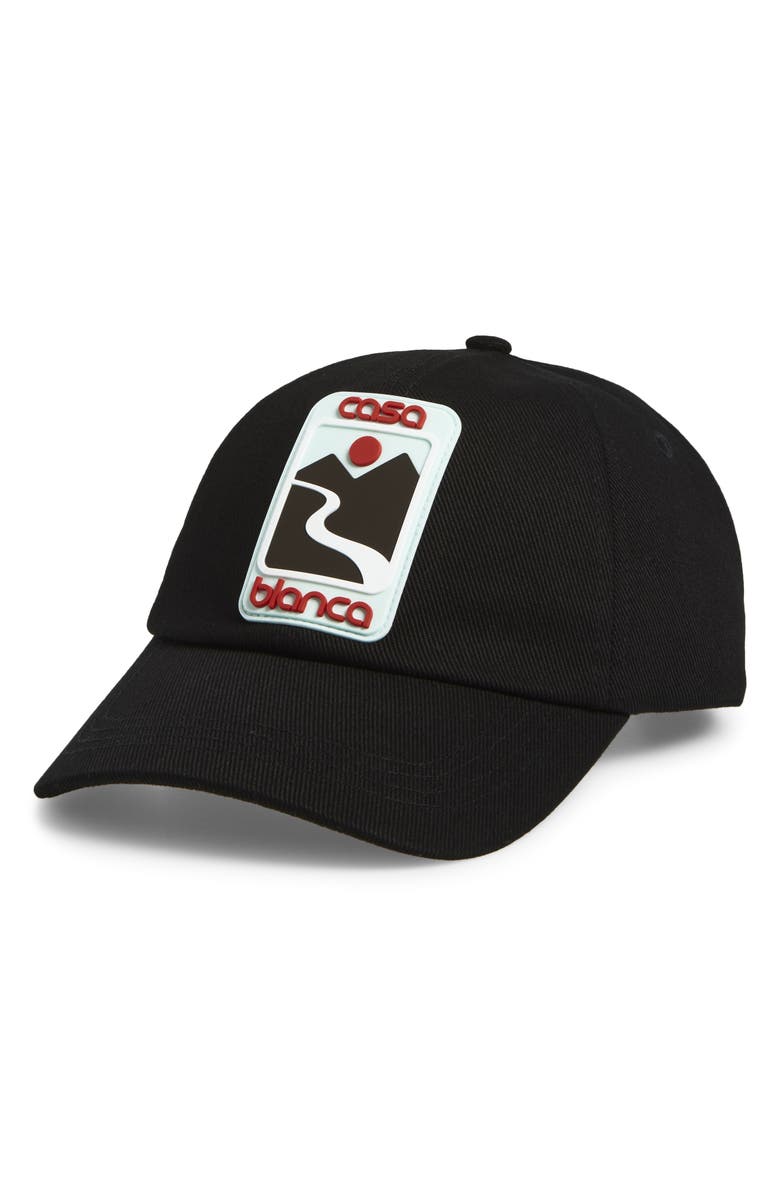 Casablanca Sunset Valley Rubber Patch Cotton Twill Baseball Cap, Main, color, Sunset Valley