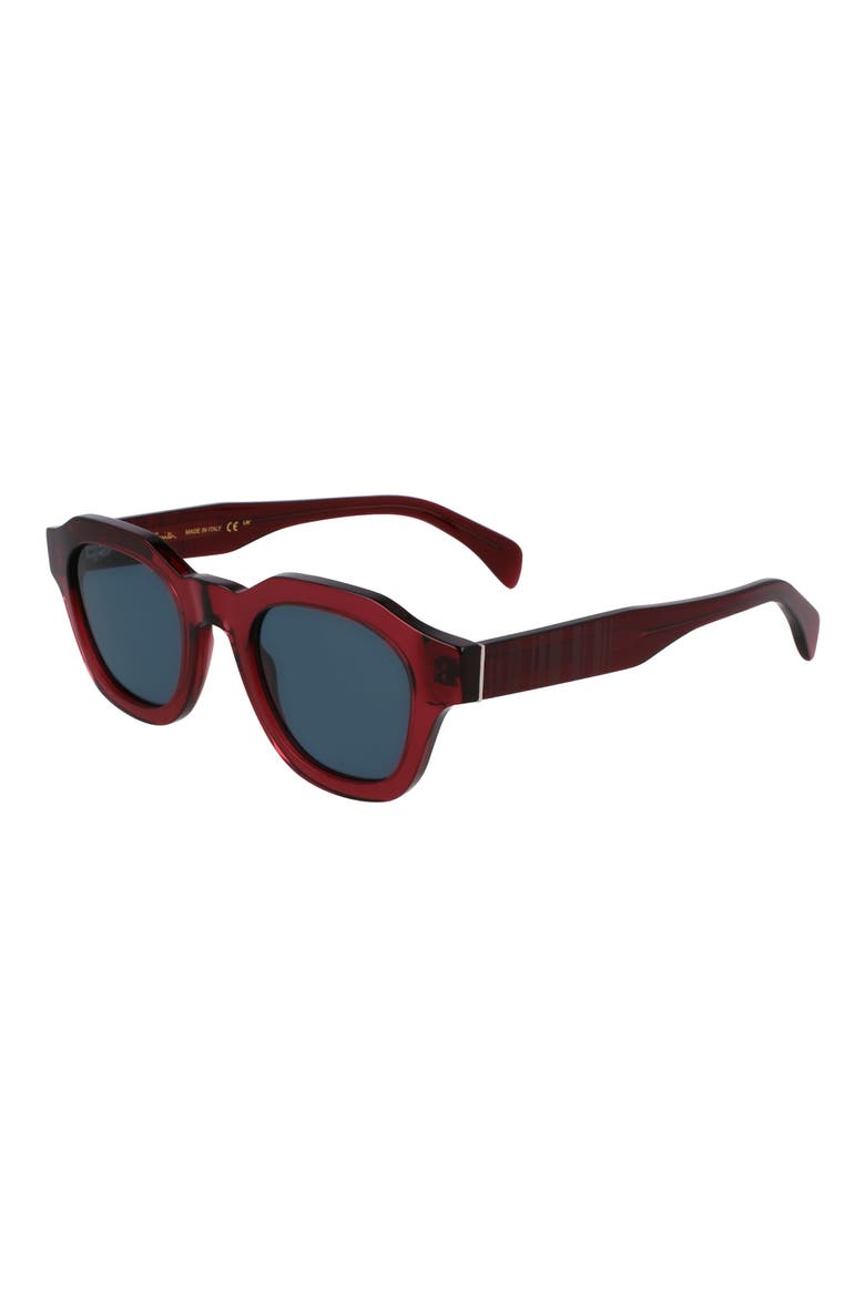 Lyford 48mm Small Modified Rectangular Sunglasses, Alternate, color, TRANSPARENT BURGUNDY