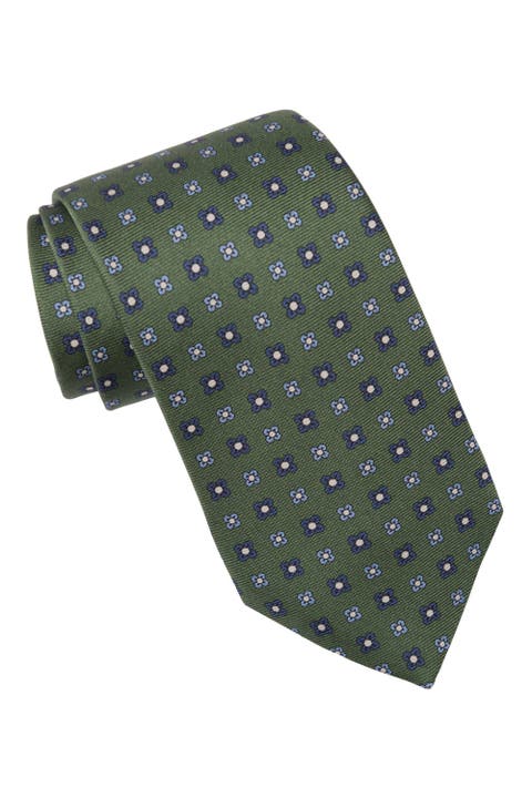 Siracusa - Extra Long Printed Silk Tie for Men