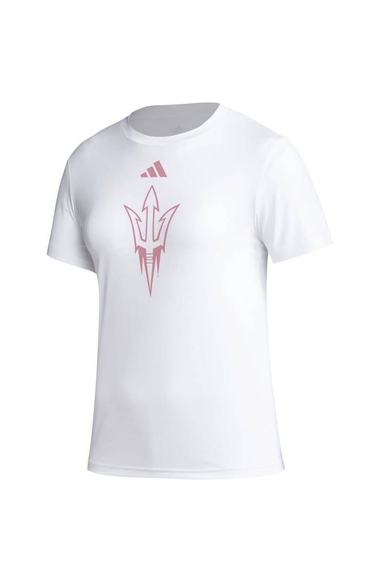 adidas Women's adidas White Arizona State Sun Devils AEROREADY Breast Cancer Awareness Pregame T-Shirt, Alternate, color, White