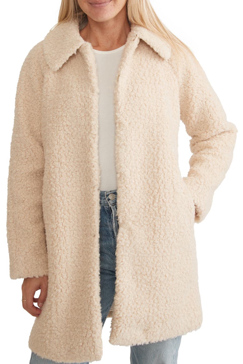 Faux Shearling Coat, Main, color, CREAM