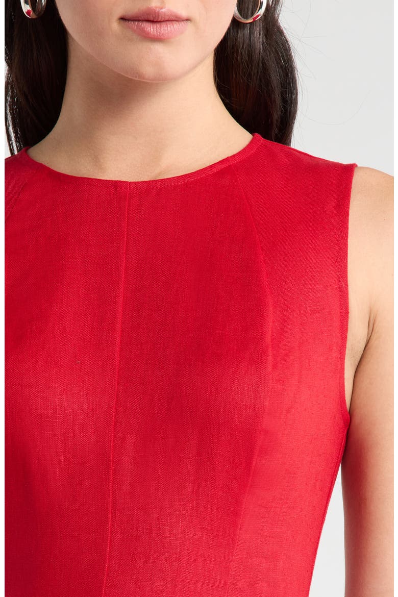 Cecila Sleeveless Linen Maxi Dress, Alternate, color, LIPSTICK