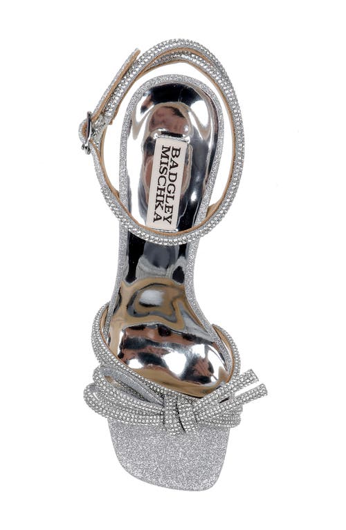 Badgley Mischka Collection Effie Ankle Strap Sandal In Silver