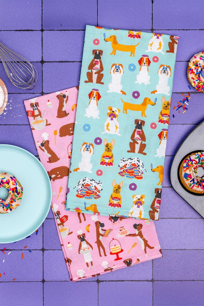 Dog Kitchen Towels - Pastry Pups, Alternate, color, Pastry Pups