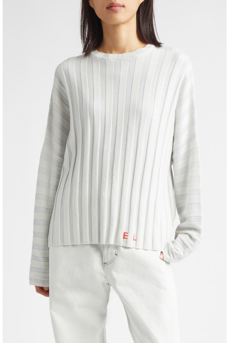 Keyboard Stripe Merino Wool Sweater, Main, color, SNOW