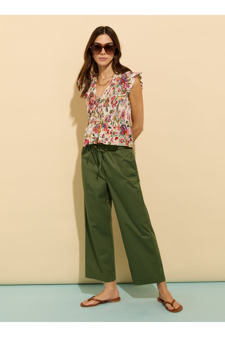 Breanna Cropped Wide Leg Trousers, Alternate, color, Light Khaki