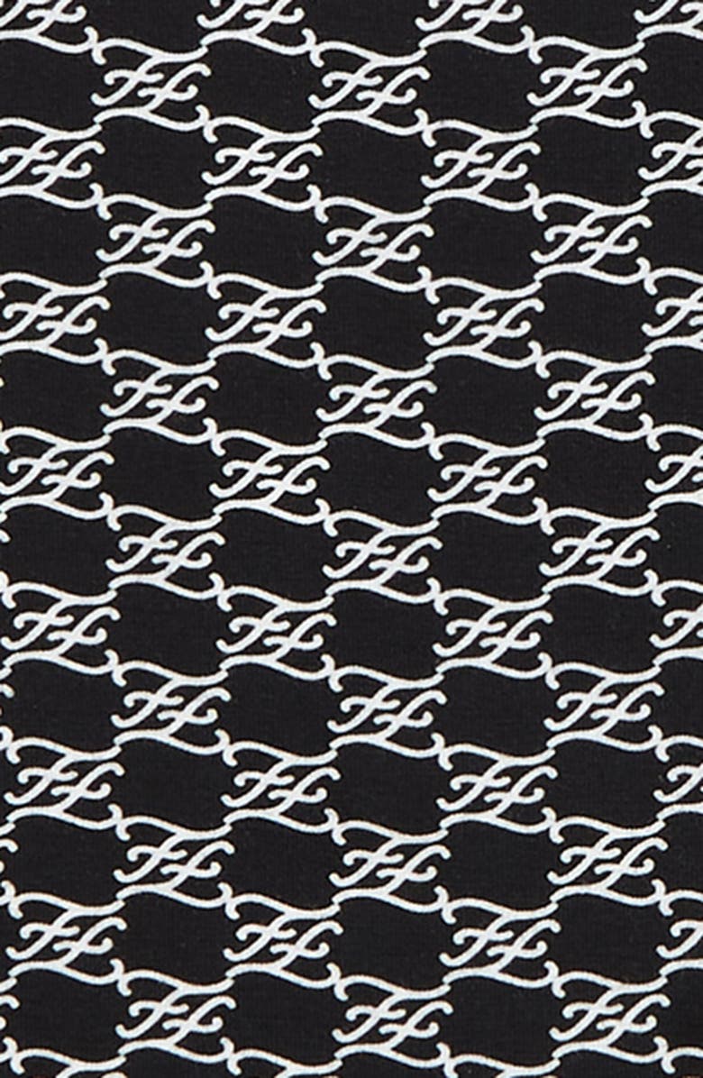 Fendi Kids' Karligraphy FF Logo Mock Neck Top, Alternate, color, 