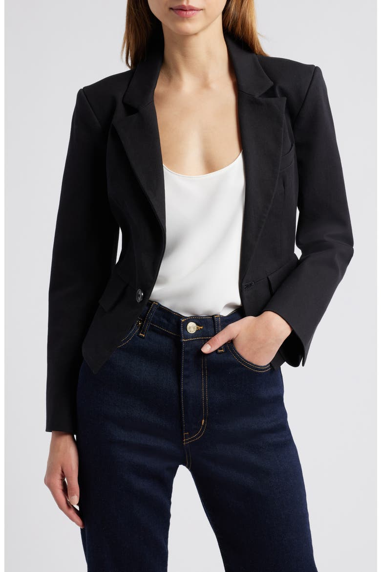 Shrunken Blazer, Alternate, color, BLACK