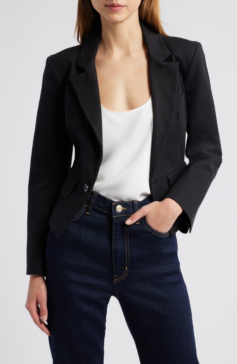 FRAME Shrunken Blazer, Alternate, color, Black