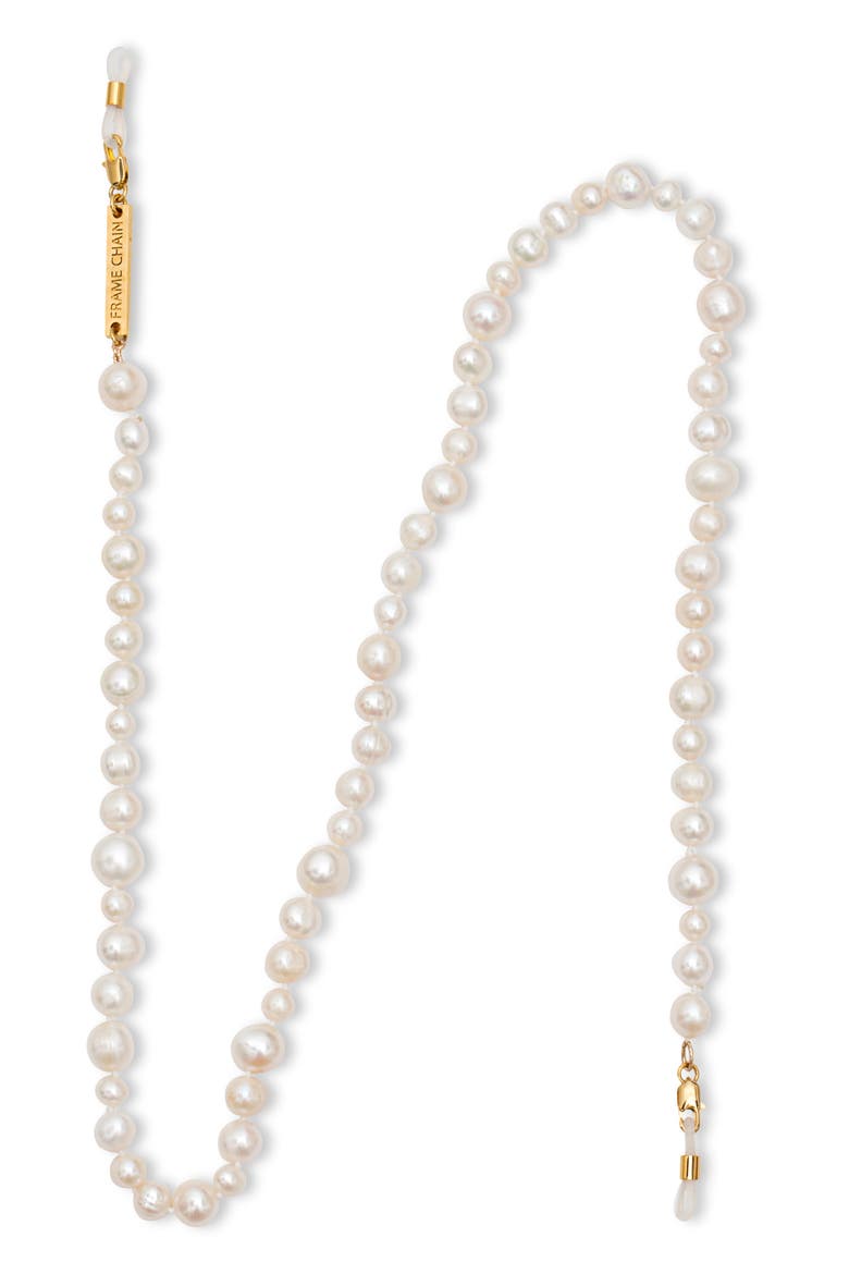 Pearl Queen Pearl Eyeglass Chain, Alternate, color, YELLOW GOLD