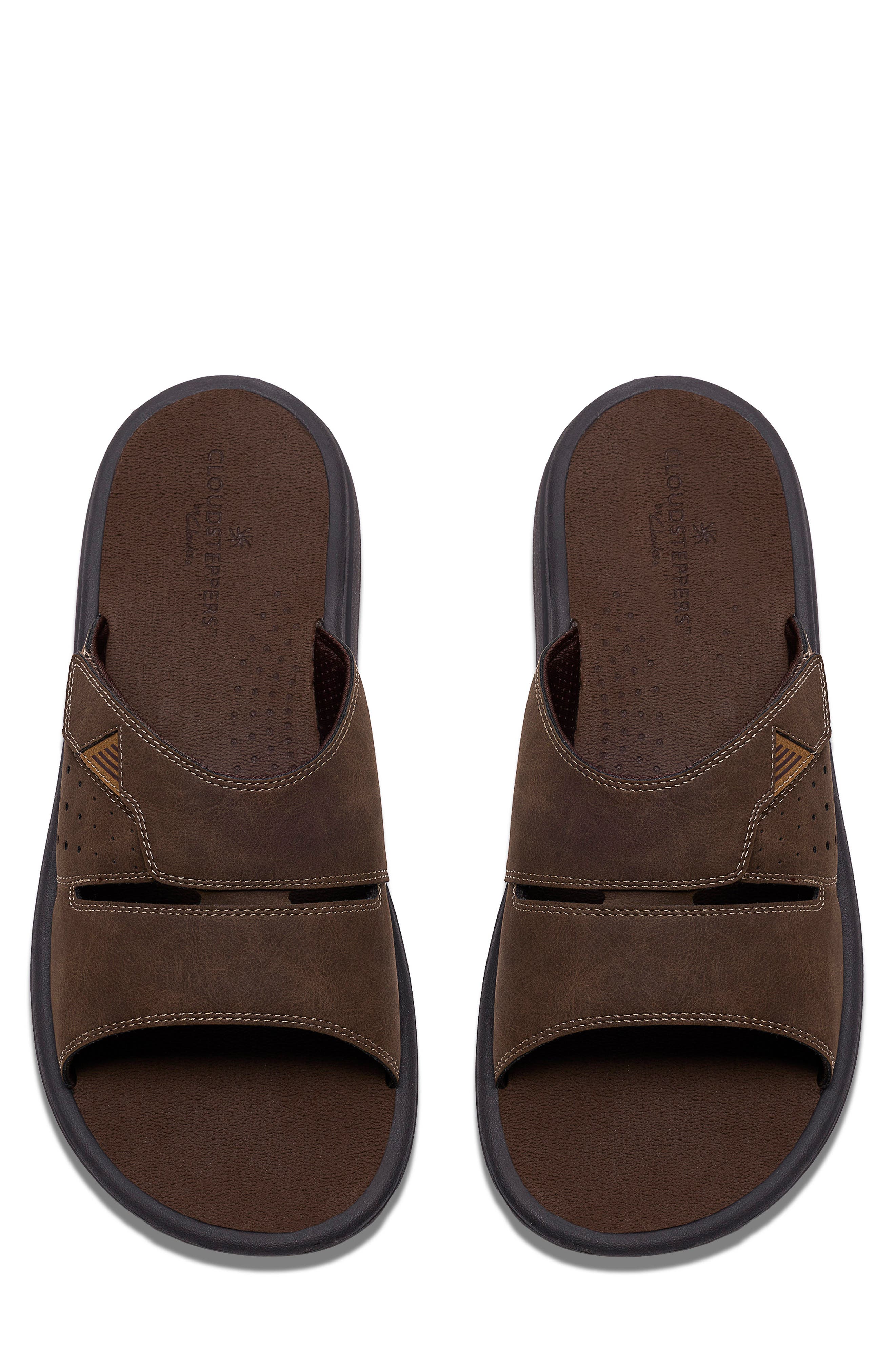 Clarks<sup>®</sup> Breeze Slide Sandal, Alternate, color, Dark Brown