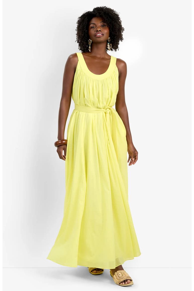 Jianna Sleeveless Cotton Dress, Alternate, color, Citrus