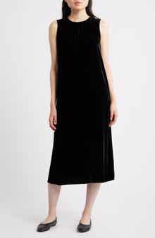 Eileen Fisher Sleeveless Velvet Midi Dress