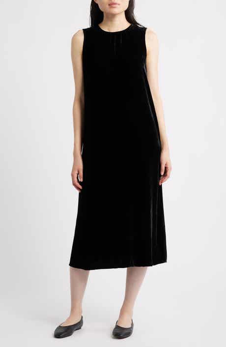 Eileen Fisher Sleeveless Velvet Midi Dress
