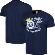 Homage Men's Homage Navy New York Yankees Doodle Collection The Called Shot Tri-Blend T-Shirt