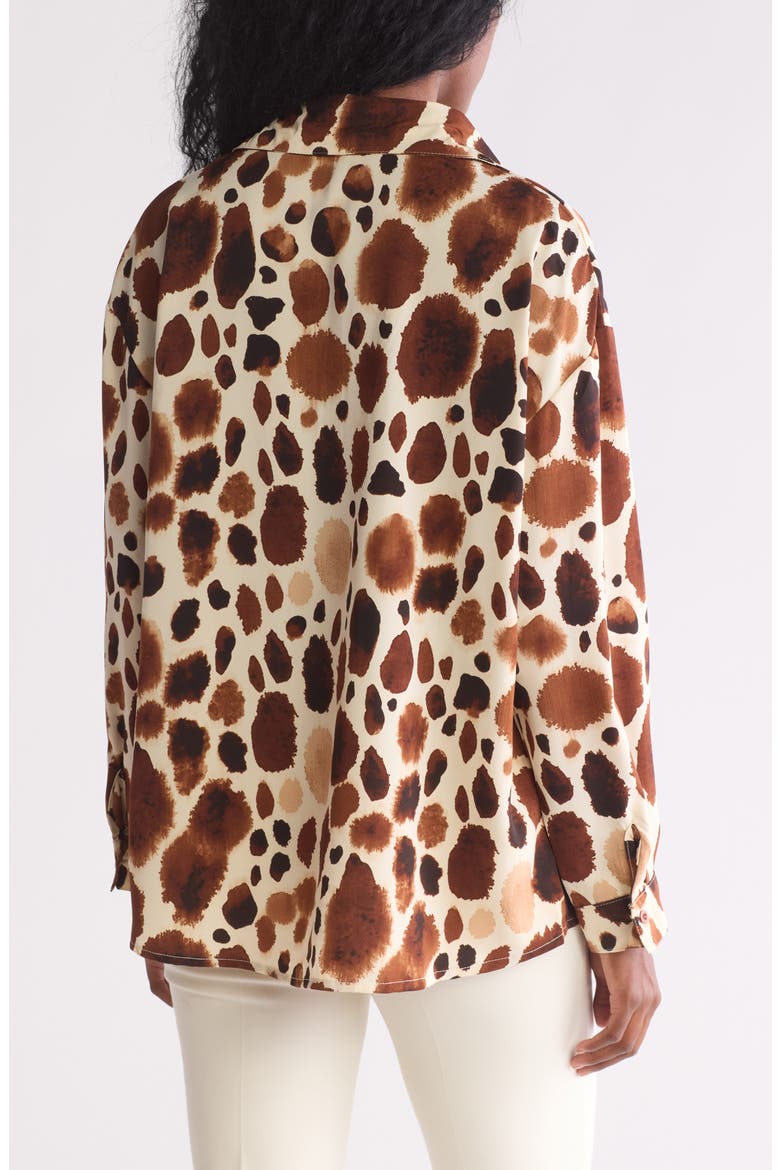 Oversize Button-Up Shirt, Alternate, color, RUST