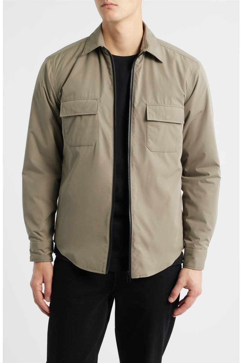 C-Luke Zip-Up Overshirt, Main, color, OPEN BROWN