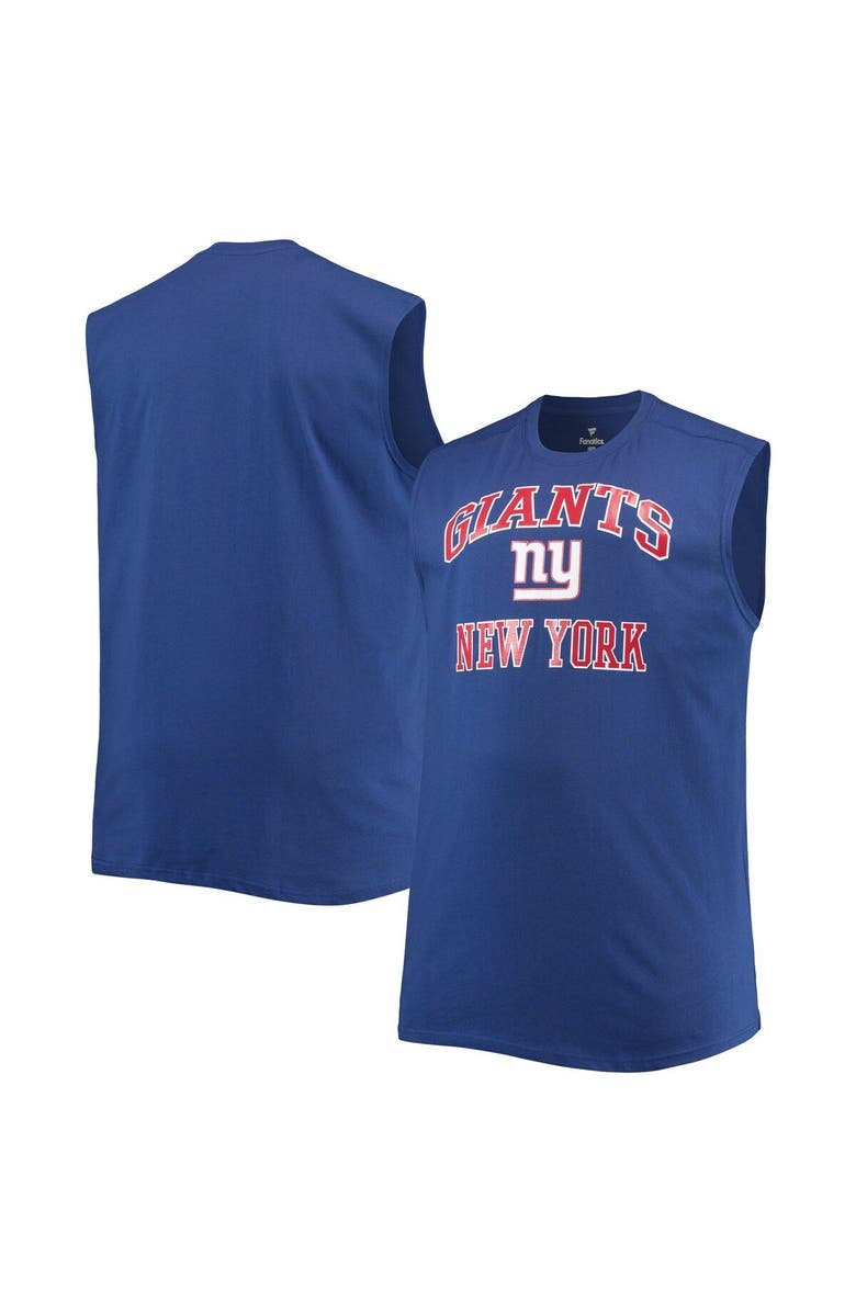 PROFILE Men's Royal New York Giants Big & Tall Muscle Tank Top, Main, color, 