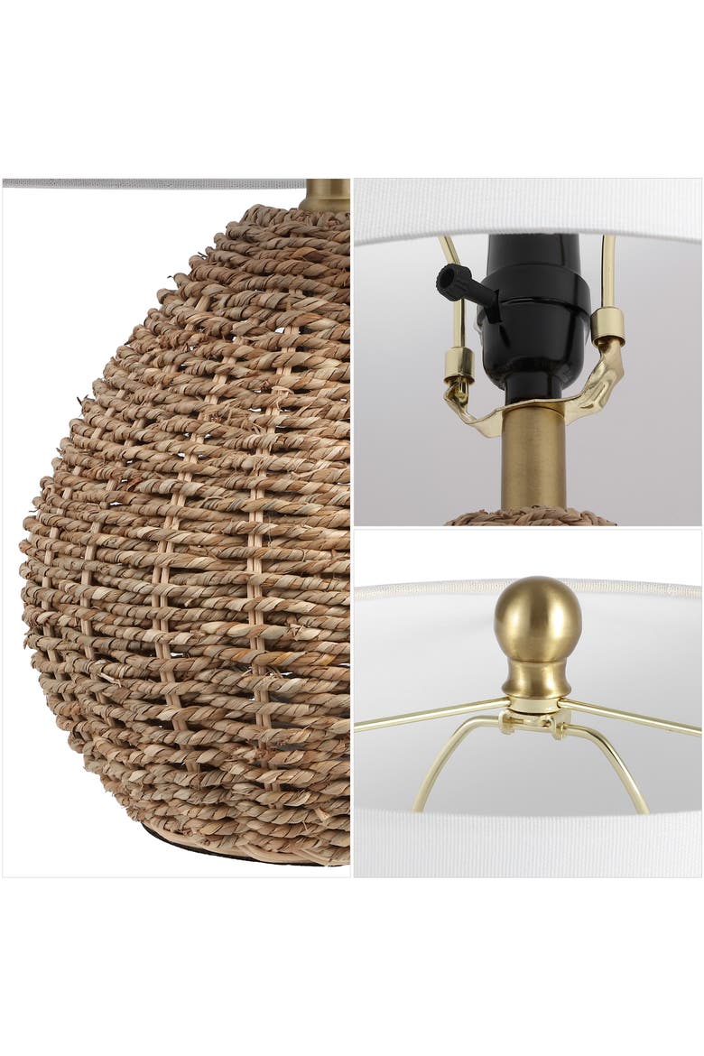 Kona Classic Rattan/Iron LED Table Lamp, Alternate, color, Brown