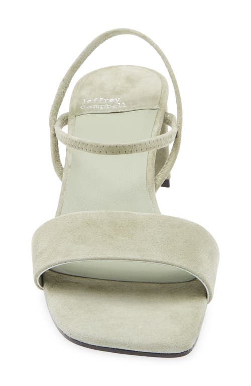 Jeffrey Campbell Adapt Ankle Strap Sandal In Pastel Green Suede