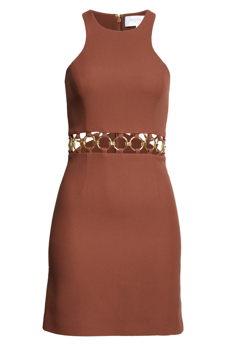 Michael Kors Collection Ring Cutout Sleeveless Minidress, Alternate, color, 