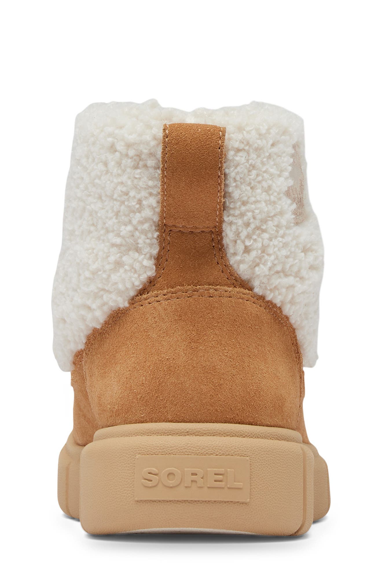 SOREL Kids' Explorer III Faux Fur Waterproof Slip-On Boot, Alternate, color, Tawny Buff/ Natural