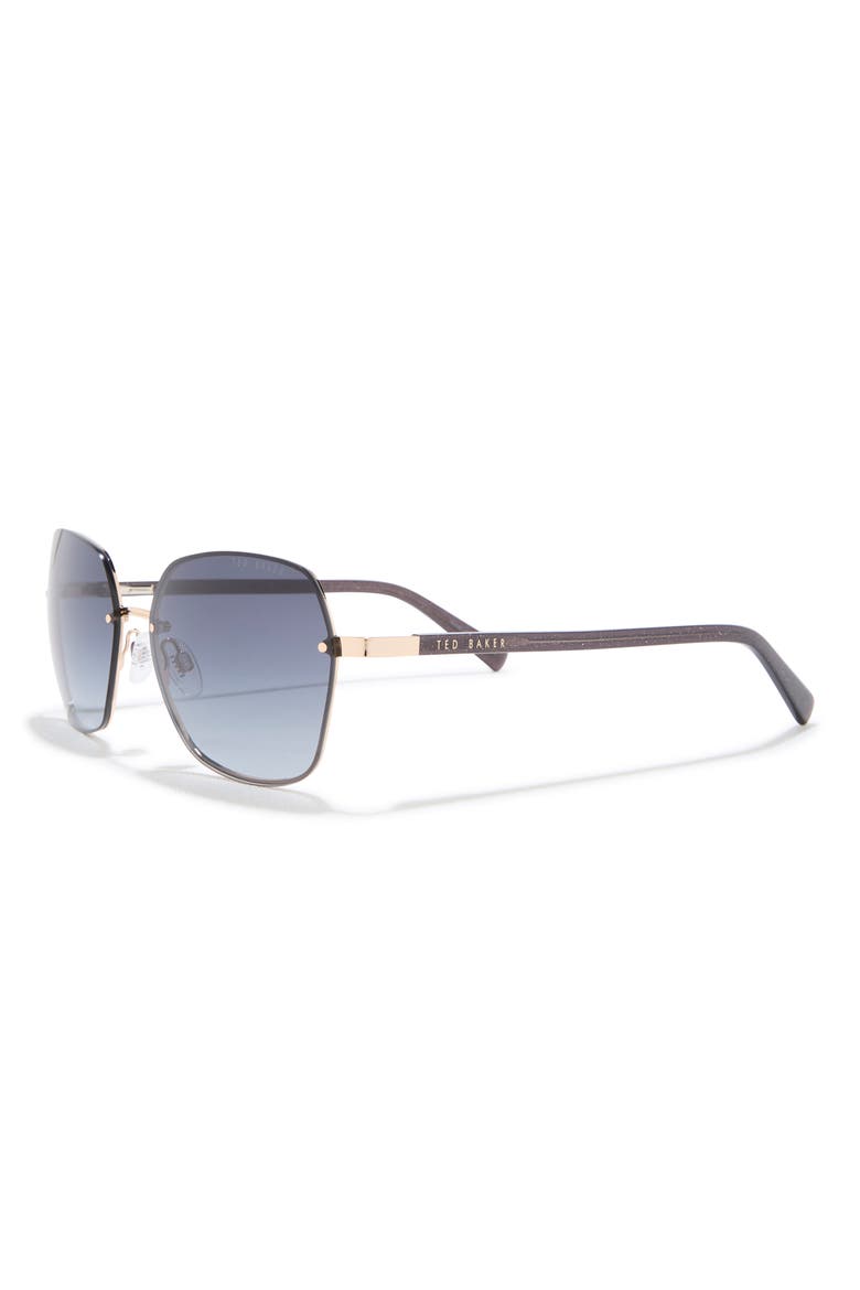 59mm Gradient Square Sunglasses, Alternate, color, LIGHT GOLD