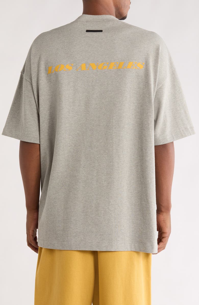 Fear of God Essentials x NBA Lakers Classic Fit Graphic T-Shirt, Alternate, color, Concrete Heather