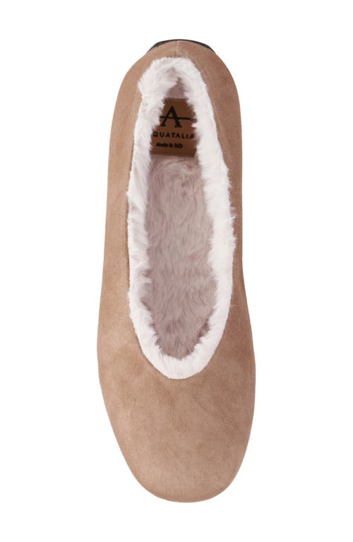Aquatalia Qassidy Faux Fur Lined Flat In Neutral