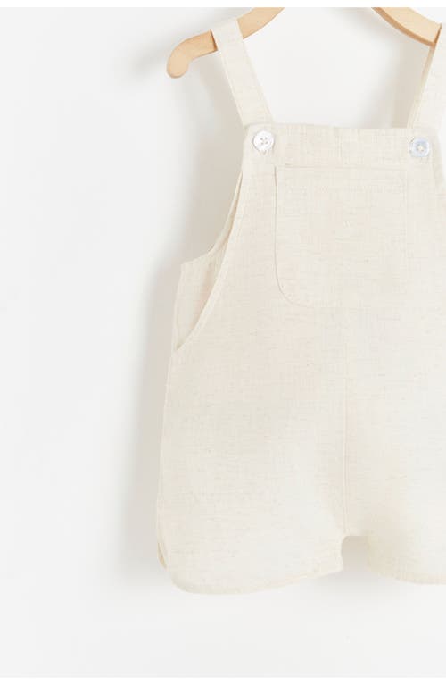 Babycottons Linen Shortall In White