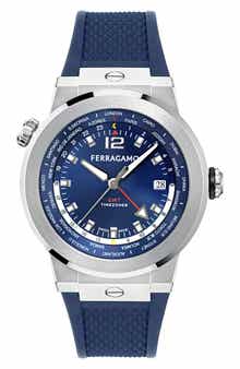 F-80 GMT Worldtime Silicone Strap Watch, 43mm