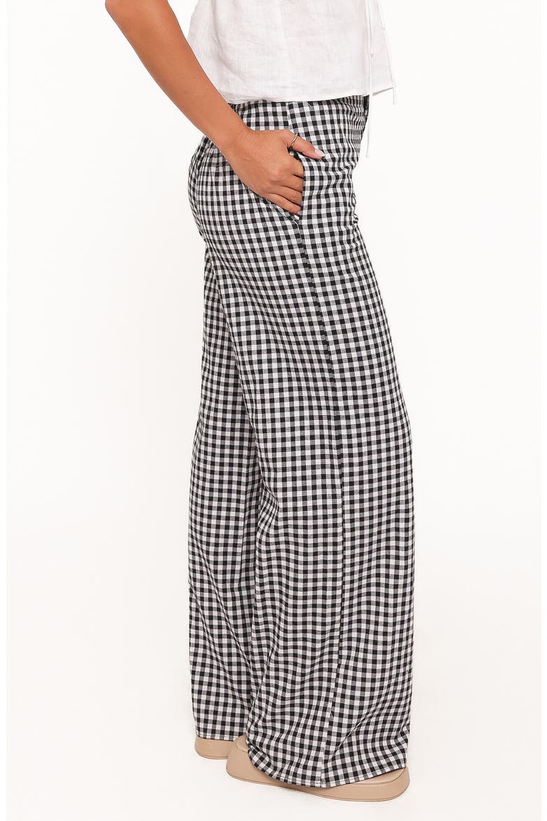 Abbott Gingham Wide Leg Pants, Alternate, color, BLACK GINGHAM