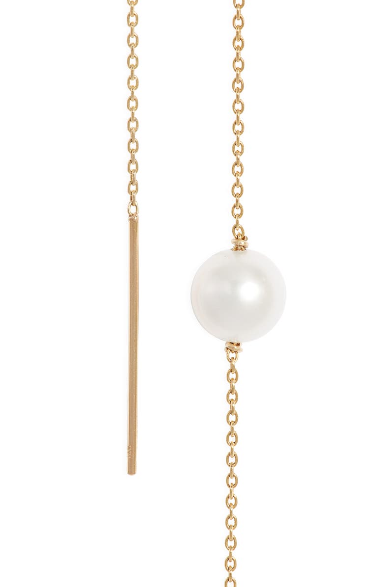 Poppy Finch Cultured Pearl Threader Earrings, Alternate, color, 