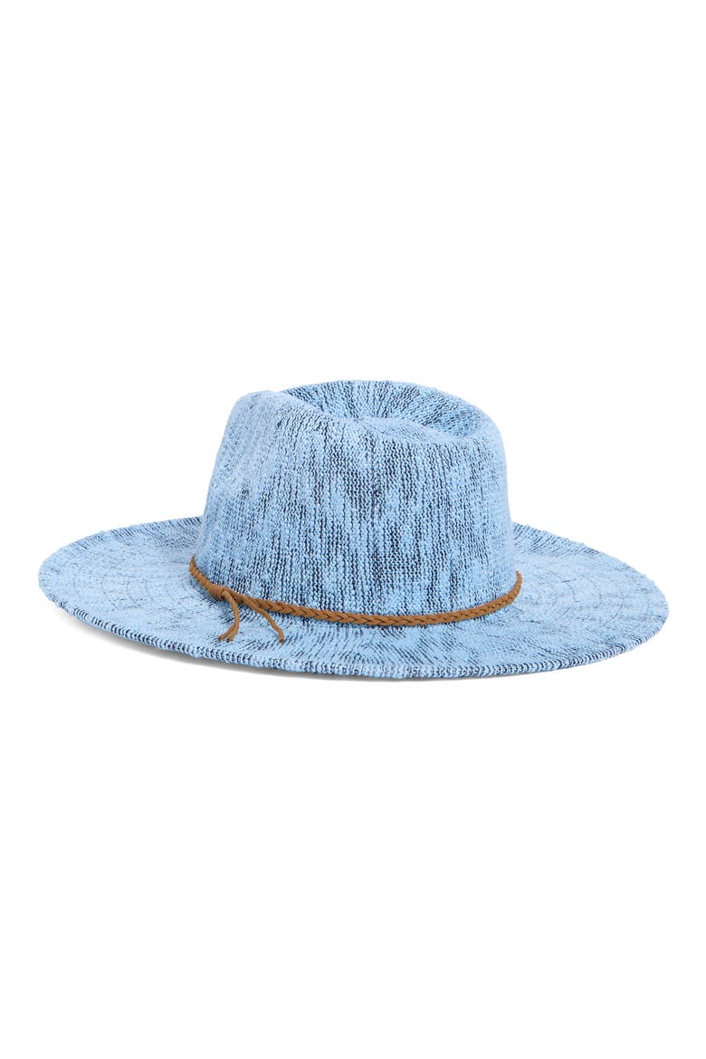 Knit Fedora, Alternate, color, DENIM