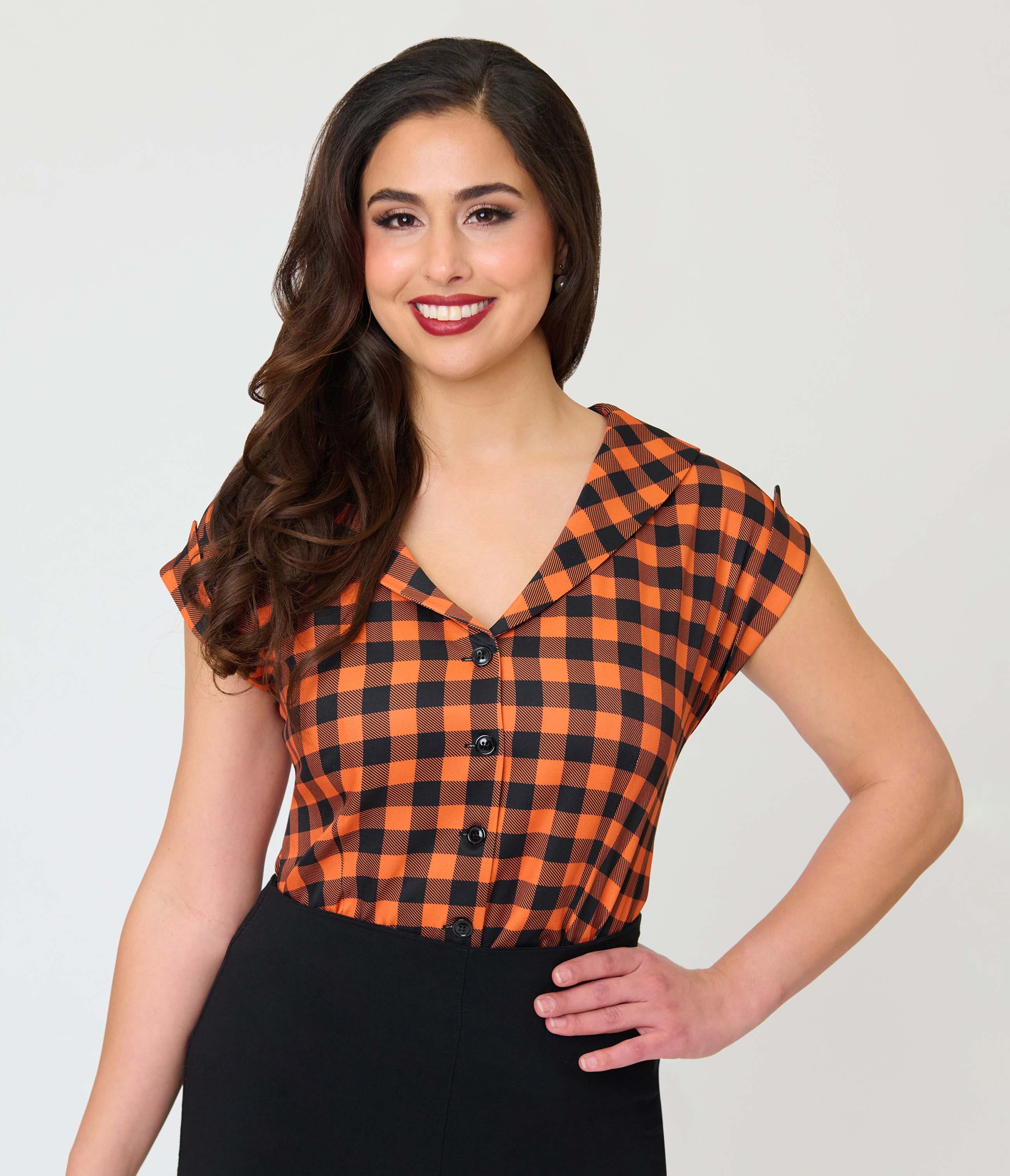 Orange Gingham