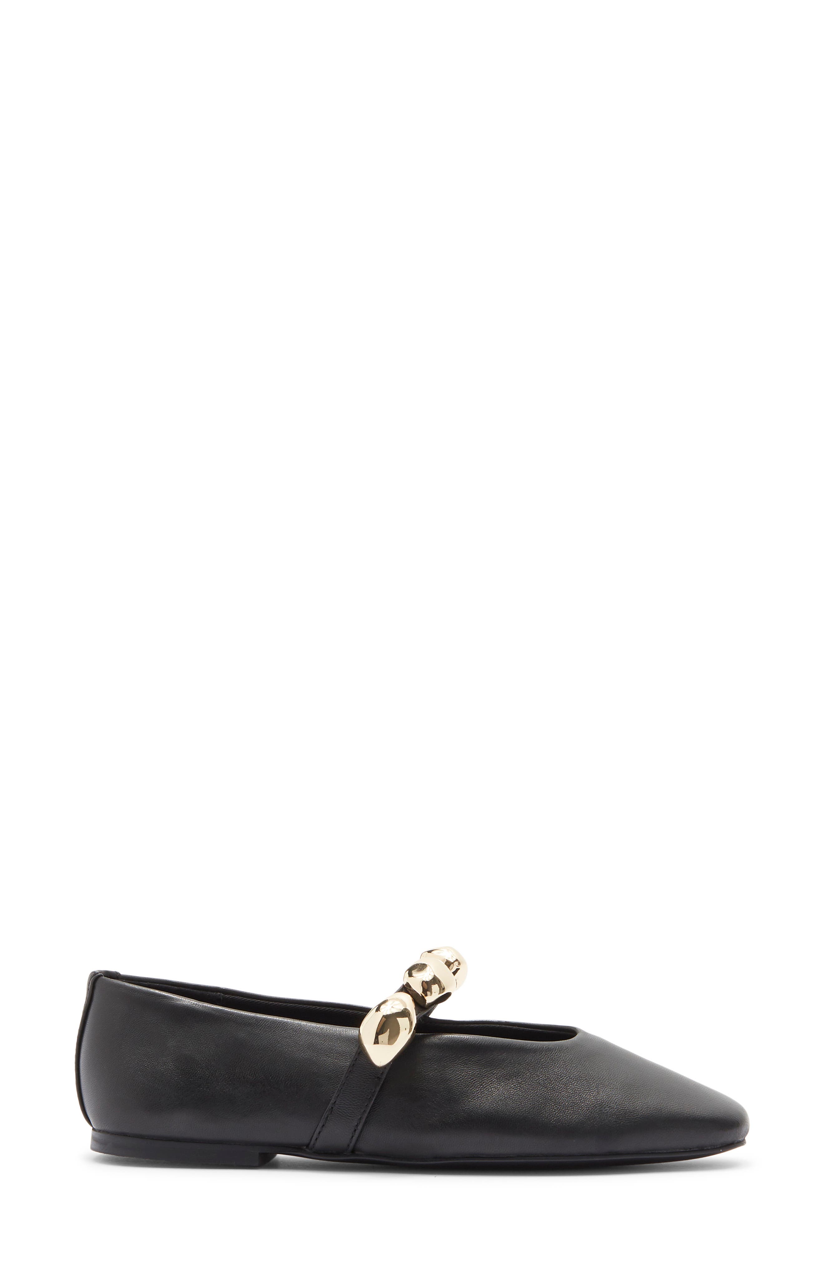Steve Madden Poppin Flat, Alternate, color, Black Leather