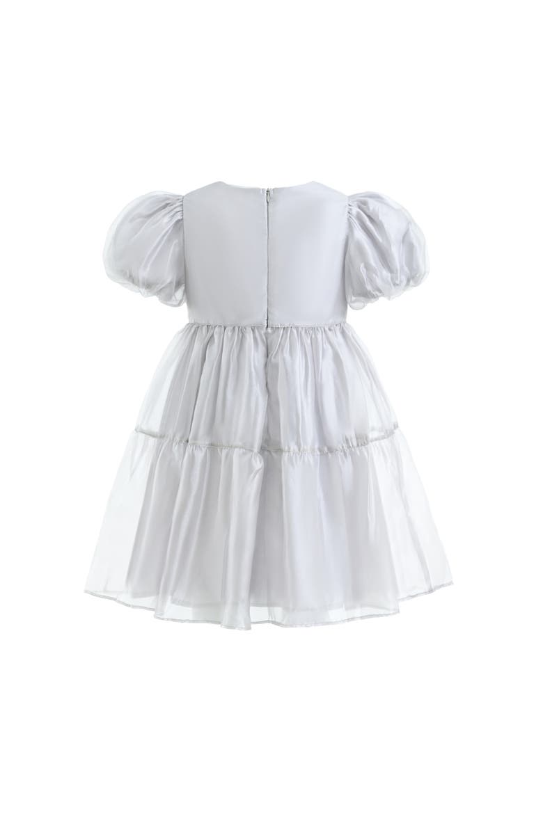 Eveline Puff-Sleeve Dress, Alternate, color, Grey
