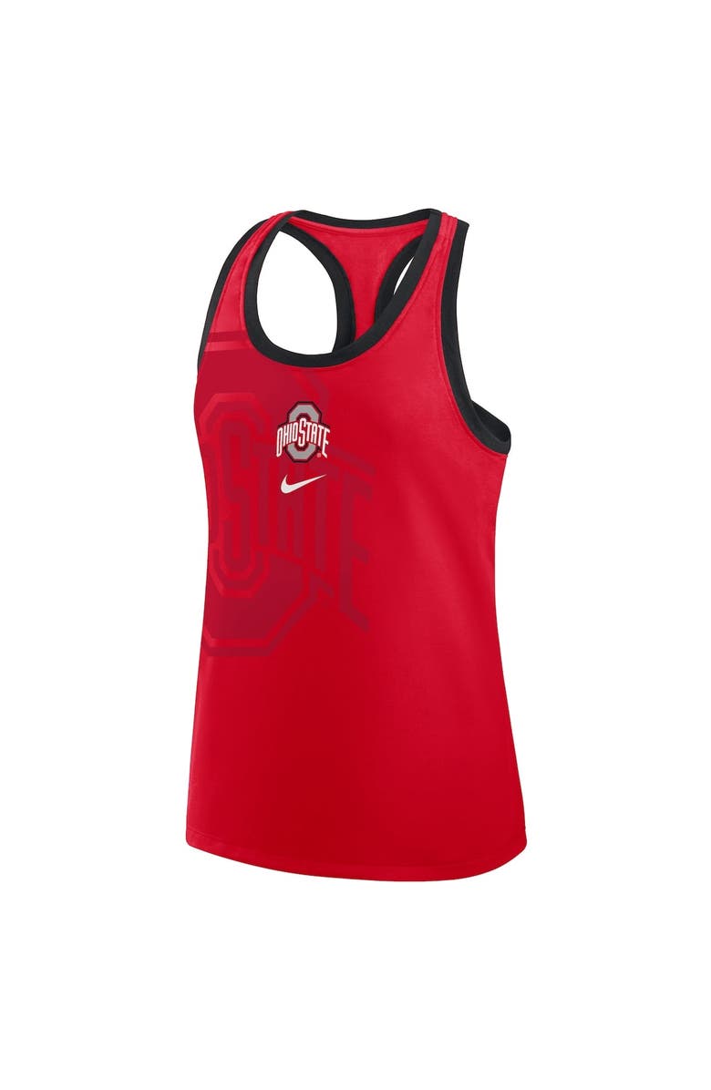 Nike Women's Nike Scarlet Ohio State Buckeyes Primetime Tri-Blend Racerback Tank Top, Alternate, color, 