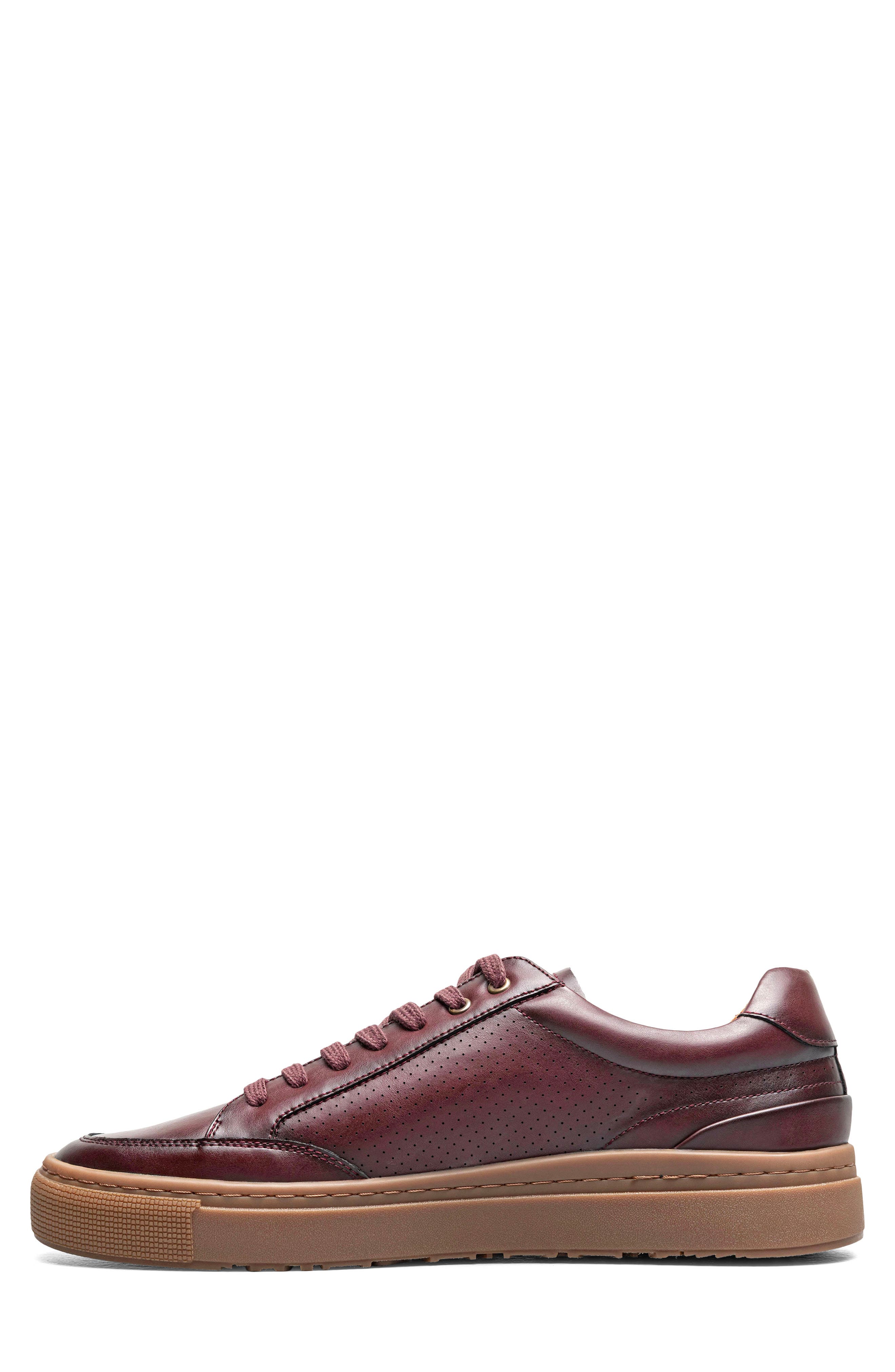 Dorian Faux Leather Sneaker, Alternate, color, BORDEAUX