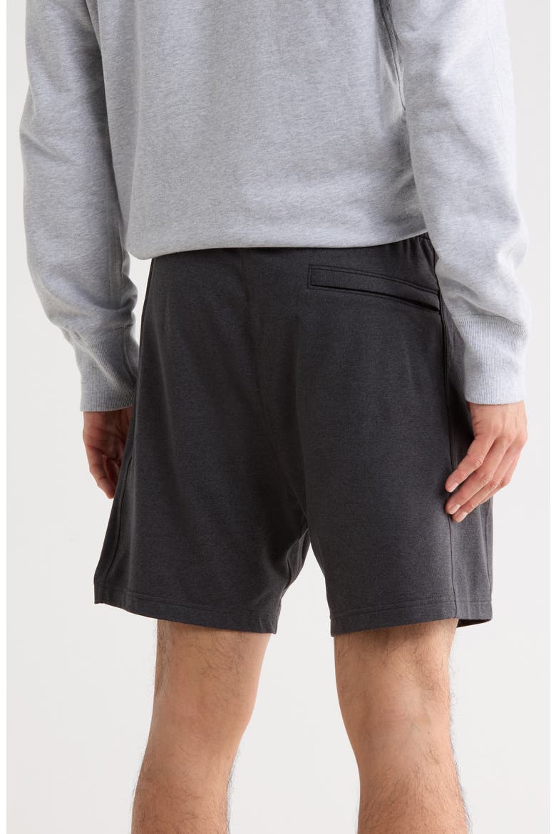 Recovery Brushed Jersey Shorts, Alternate, color, HEATHER BLACK