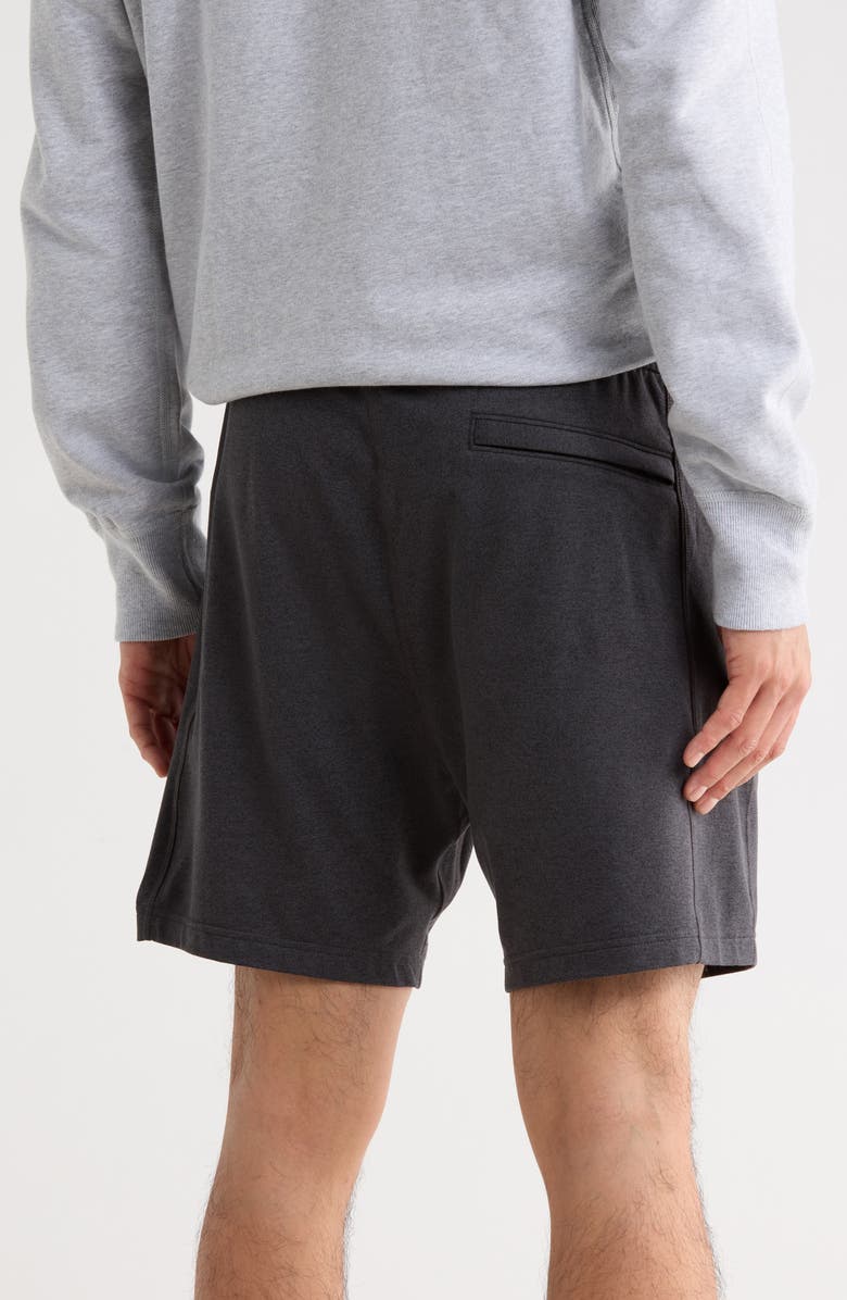 Reigning Champ Recovery Brushed Jersey Shorts, Alternate, color, Heather Black
