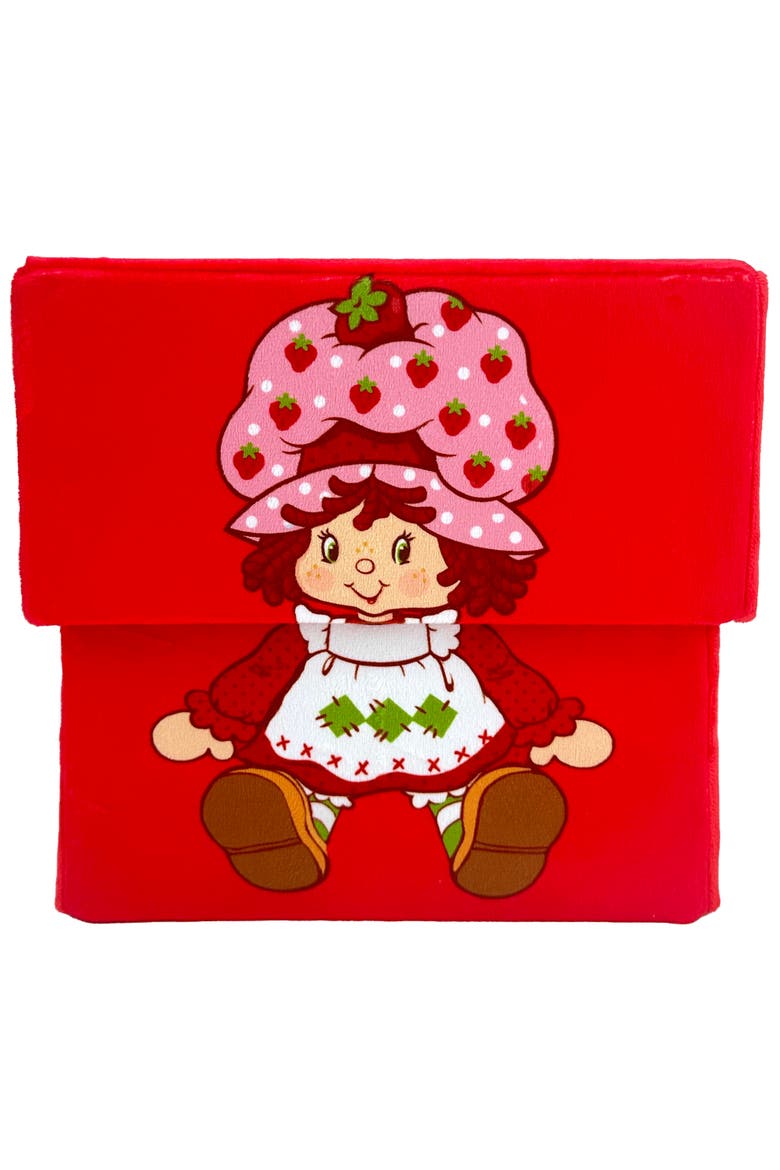 8 Inch Storage Box, Fabric Bin with Lid, Main, color, Red